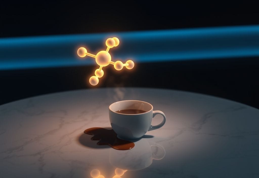 Bump caffeine - molecular energy boost concept