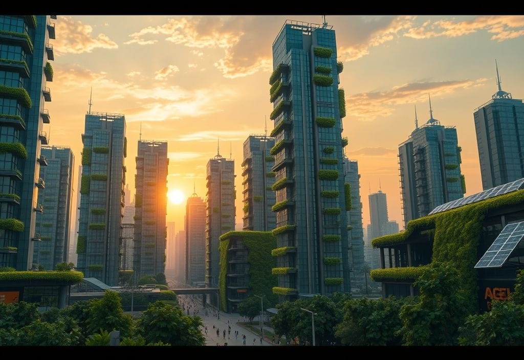 Future sustainable city using Sodiceram tile facades