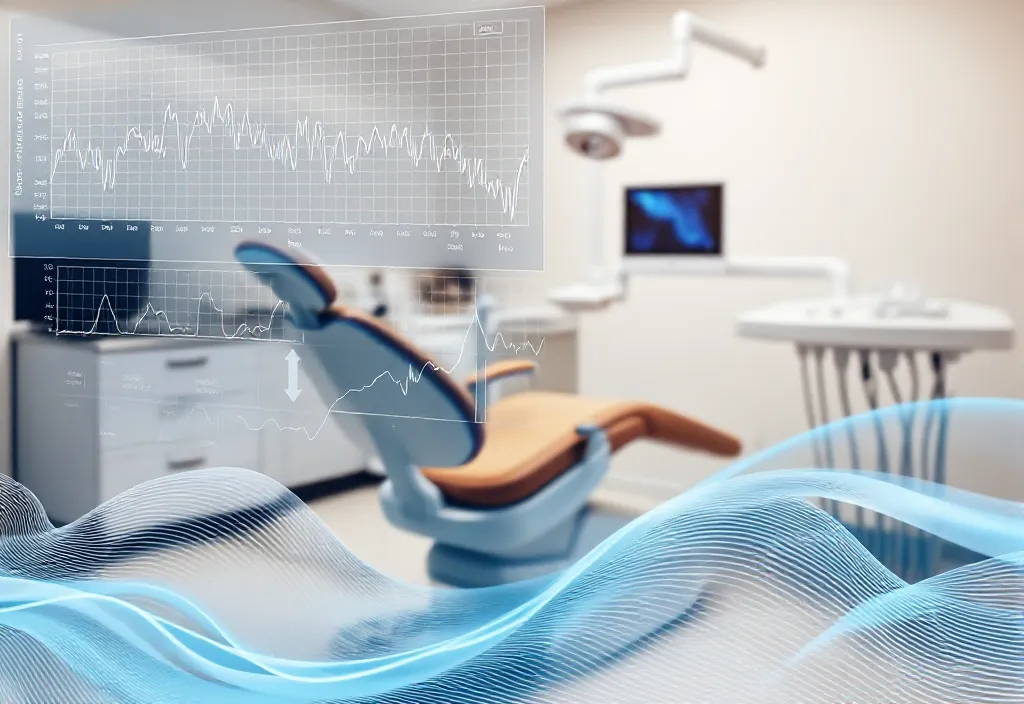 Scientific representation of nitrous oxide reducing dental anxiety