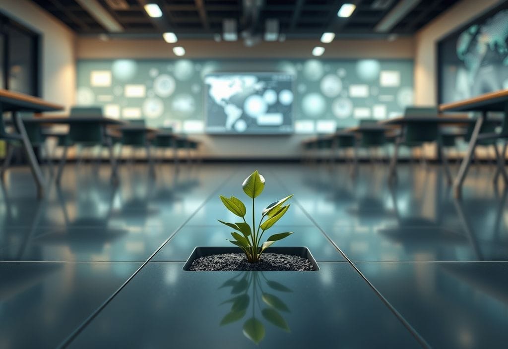 Classroom 15x adoption symbolized by new growth in learning space