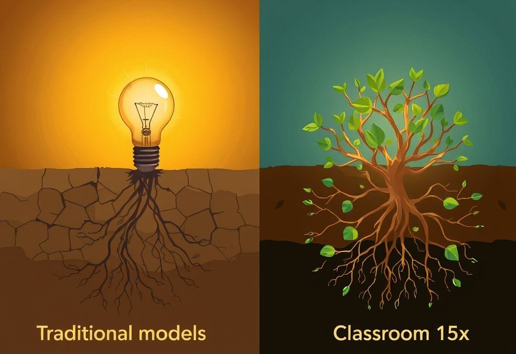 Classroom 15x vs traditional education: nurturing deeper learning roots