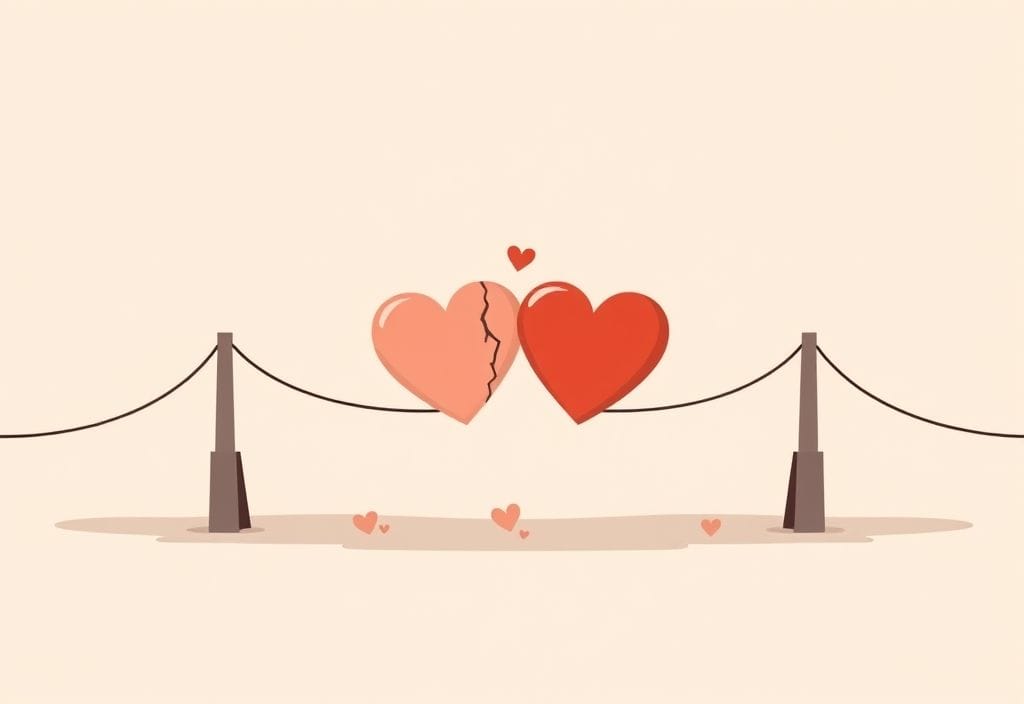 Illustration of emotional healing and reconnection symbolizing therapy for relationship anxiety