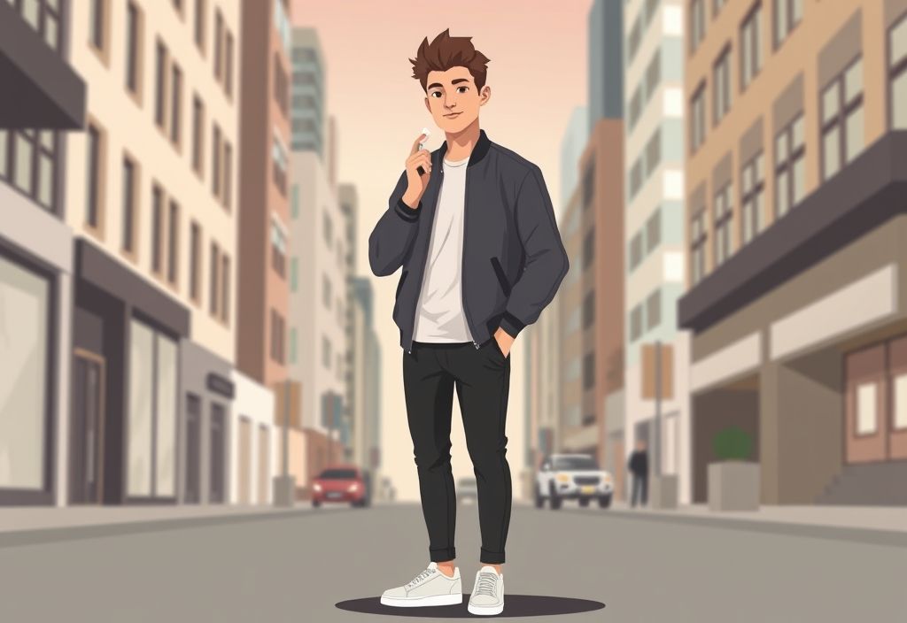 Lifestyle Grooming Digital Creator Fashion - Modern man blending grooming and fashion for digital creator lifestyle